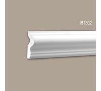 Cimaise 151302 Profhome Moulure polyuréthane décorative style Néo-Classicisme blanc 2 m