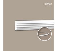 Cimaise 151306F Profhome Moulure décorative flexible style Néo-Classicisme blanc 2 m