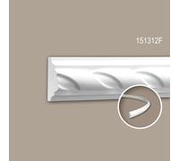 Cimaise 151312F Profhome Moulure décorative flexible style Néo-Empire blanc 2 m