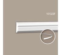 Cimaise 151323F Profhome Moulure décorative flexible style Néo-Classicisme blanc 2 m