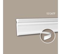 Cimaise 151347F Profhome Moulure décorative flexible style Néo-Classicisme blanc 2 m