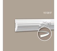Cimaise 151361F Profhome Moulure décorative flexible design intemporel classique blanc 2 m