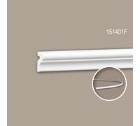 Cimaise 151401F Profhome Moulure décorative flexible style Néo-Classicisme blanc 2 m