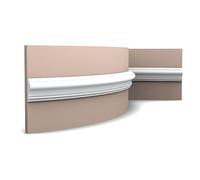 Cimaise Corniche Moulure flexible Décoration de stuc Orac Decor P8030F LUXXUS Profil décoratif du mur 2 m blanc