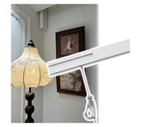 Cimaise Gallery System Picture Rail Art Hanging Kit, Picture Rail Molding Hooks and Invisible Wire, Art Hanging Kit Heavy Duty for Gallery, Museum, Old House, Kitchen(1.6 m/5.2' track,1 m/3.3' cable)