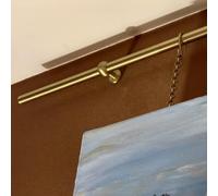 Cimaise pour Tableau Crochets Décoratifs pour Cimaises et Chaînettes en Laiton, Tige D'exposition Extra-longue pour Œuvres Encadrées, Rail de Suspension Intérieur pour Œuvres D'art(80cm/31.4in/2.6ft)