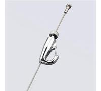Cimaise pour Tableau Fil de Suspension en Acier avec Crochets et Anneau en D, Cordon Flexible pour Miroir, Crochets et Fil Réglables pour Cimaise(6.5'/2m Cable,2pcs)
