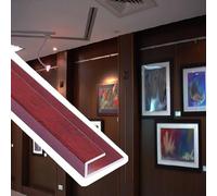 cimaise pour tableau Kit De Rail De Galerie D'images En Forme De L De 10 Mm De Largeur, Longueur 30 50 150 300 400 Cm, Capacité De Charge De 40 Kg(Red Wood,L 30 cm)