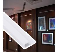 cimaise pour tableau Kit De Rail De Galerie D'images En Forme De L De 10 Mm De Largeur, Longueur 30 50 150 300 400 Cm, Capacité De Charge De 40 Kg(White,L 70 cm)