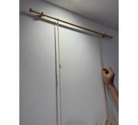 Cimaise pour Tableau Kit de Rail Mural pour Galerie D'art, Tringle Suspension Robuste en Laiton pour Tableaux, Barre pour Expositions, Studios et Musées(110cm/43.3in/3.6ft)