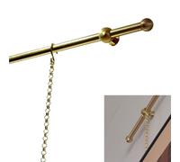 Cimaise pour Tableau Support D’Affichage D’Œuvres D’Art en Laiton pour Murs en Plâtre, Kit Complet de Suspension pour Rail à Tableaux Réglable, Tige D’Exposition(1.4m/55.1in/4.6ft Rod)