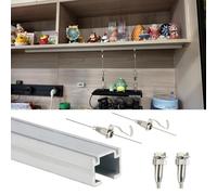 Cimaise pour Tableau Suspensions D'œuvres D'art/ Pendentifs/ Tableaux pour Dortoir, Installation Facile et Polyvalente, Kit Complet de Suspension pour Décorations(1.6'/0.5m Cable,63"/160cm Track)