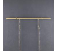 Cimaise pour Tableau Système D'accrochage de Tableaux D'intérieur avec Tringle en Laiton, Kit Photos Chaînes et Crochets pour Décoration Murale(65cm/25.6in/2.1ft)