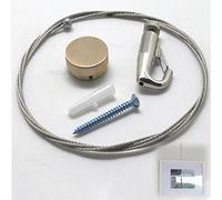 Cimaise pour Tableau Système D'accrochage pour Expositions de Tableaux, Cordons en Nylon Transparent/Câbles en Acier avec Différents Crochets, Décoration Intérieure(Steel wire,1.2m/47.2in/3.9ft Rod)