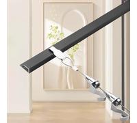 Cimaise pour Tableau Système D'affichage Sur Rail Noir pour Accrocher des Tableaux, Kit de Crochets Moulés en L pour Entreprises et Musées, Cintres pour Expositions(3.0m/9.8' Wire,77"/195cm Rail)