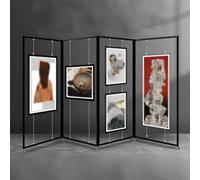 Cimaise Pour Tableau Système Support Suspendu Peintures, 60x150 80x180 100x200 120x250 Cm, Cadre D'exposition, Présentoir D'œuvres D'art Pliable, Panneau D'affichage(1 piece,0.8x1.8m/2.6x5.9ft)