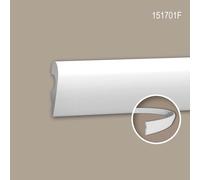Cimaise Profhome 151701F Frise Moulure flexible Moulure en stuc Moulure décorative design intemporel classique blanc 2 m