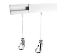 Cimaise Système d'accrochage pour galerie fil et crochets, kit de suspension pour cadres photo réglable transparent, idéal pour musées(130 cm/4.3 ft track,250 cm/8.2 in cable)