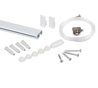 Cimaises pour tableaux - systeme d' accrochage - cliprail pro (45kg) + fil transparent 150cm + crochet zipper - cimaise robuste - kit complet