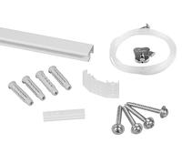 Cimaises pour tableaux - systeme d' accrochage - minirail (25kg) + fil transparent 150cm + crochet zipper - le rail le plus fin du monde - kit complet