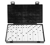 CIMAXIC 1 Jeu de Dominos Double 6 en Braille - Jeu de Points en Relief pour Personnes malvoyantes, Personnes atteintes de Troubles de la Vision, aveugles et Joueurs voyants