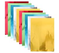 CIMAXIC 10 feuilles de papier métallisé à gaufrer pour loisirs créatifs, feuilles métallisées résistantes pour projets artistiques DIY, scrapbooking, décorations de Noël, 5 couleurs, 29,7 cm x