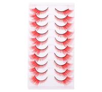 CIMAXIC 10 paires de faux cils effet œil de chat, cils naturels, pour Halloween, cosplay, soirées masquées, festivals de musique et maquillage sophistiqué.