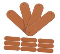 CIMAXIC 100pcs Étiquettes Vierges en Pu pour Articles Faits Main, Coton et Pu, Faciles à Coudre, Résistantes, pour Chapeaux et Paquet Travaux Manuels