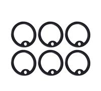 CIMAXIC 16 Pièces Silencieux pour Médailles d'animaux, Cercle de Silence pour Chien en Silicone Noir, Rond, Extensible, Protège Les Bords des Plaques D'identification, pour Dog Tag
