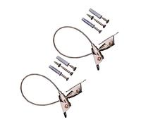 CIMAXIC 2 Ensembles En Métal Épreuvage Serrures Pouvoir Des Produits Crochets Rétractable De Plein Air Nid Protecteur Pendaison Rail Bord Silver Acier Inoxydable