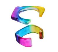 CIMAXIC 2 Pièces Bracelet Acrylique Coloré pour Femmes Design Géométrique Irégulier Bijoux Décoratifs pour Événements Extérieurs Fêtes et Tenues Décontractées