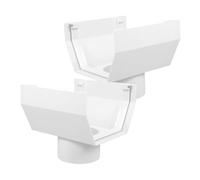 CIMAXIC 2 Pièces Connecteurs de Gouttière pour Drainage Pluviale Adaptateurs Universels Résistants Aux Intempéries Installation Facile pour Protection Dommages Eau