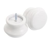 CIMAXIC 2 Pièces Embout Décoratif de Tringle à Rideaux en Bois Blanc pour | Filetage M6, Finition Lisse, Démontage Facile pour Nettoyage, Usage Bureau Chambre