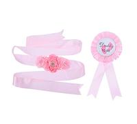 CIMAXIC 2 Pièces Épingles De De Bébé Articles Voiture Pour Grossesse Corbeille Vêtements Souvenir Bonjour Né Maman Annonce Ceinture Matériau Polyester Rose