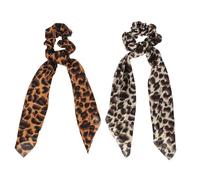 CIMAXIC 2 Pièces Foulards pour Cheveux en Tissu Léger et Confortable Motif Léopard, Accessoires Coiffure Élégants pour Dames, Liens Décoratifs pour Cheveux Longs