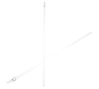 CIMAXIC 2 Pièces Tringle à Rideaux avec Crochet Baguette Transparente 43cm | Embrasses de Rideaux, Pièce de Rechange pour Store Vénitien, Réglage Précis, Blanc, Acier Inoxydable
