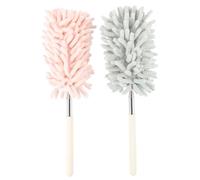 CIMAXIC 2pcs Plumeaux Télescopiques en Microfibre Chenille Tête Flexible et Poignée Confortable pour Nettoyage Poussière la Maison