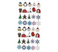 CIMAXIC 3 Ensembles Pendentif De Noël Accessoire Bricolage Christmas Mini-accessoires Pendentifs De Dessin Animé Breloques De Boucle D'oreille Avec Trou Alliage 40 Pièces * 3