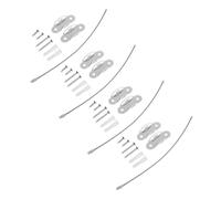 CIMAXIC 4 Ensembles Dispositif Anti-chute Bouchon Pour Autocollants Bar Pendaison Sécurité Double Portable Ancre De Meuble Capteur Garage Plafond Butoirs De Porte Alarme Fixé Silver Acier