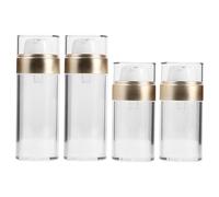 CIMAXIC 4 Pcs Flacon à Pompe Double Paroi Réutilisable 30ml/50ml Contenant Cosmétique Voyage pour Crèmes et Sérum Élégant en Plastique