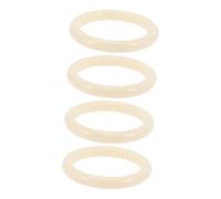 CIMAXIC 4 Pièces anneau de foulard portage bébé buggy carrier port bebe car jouets de dentition pour bébé jouets de anneau porte- anneau porte-élingue Plastique blanche