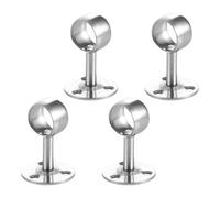 CIMAXIC 4pièces Lot de Supports INOX pour Tringle de Placard et Rideau de Fixation Murale Stable et Pratique Compatible Barre de Penderie et Tringle à Rideau