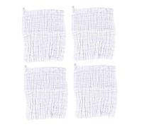 CIMAXIC 4Pièces Serviettes Mousseline De Coton Pour Lot Absorbants Et Couches Pour Essuyer Et Bavoir Blanc