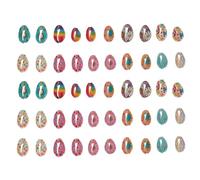 CIMAXIC 50pcs Pendentifs Coquillages Imprimés Bleu pour Bracelets et Boucles D'oreilles Diy, Coquillages Légers et Portables pour Femmes Élégantes