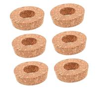 CIMAXIC 6 Pièces Micro Vase Paysage Vases à Éprouvette Vase De Terrarium Vase Tube à Essai Bouchon De Bouteille Pots De Propagation Vases Muraux en Liège Bois Light Brown