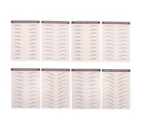 CIMAXIC 8 feuilles de tatouages pour sourcils 3D effet poil, autocollants imperméables, transferts temporaires pour sourcils, pour le soin et la mise en forme des, pour femmes et filles,