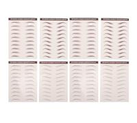 CIMAXIC 8 feuilles de tatouages pour sourcils 3D effet poil, autocollants imperméables, transferts temporaires, à décoller et à appliquer, pour le maquillage des sourcils, pour femmes et filles,