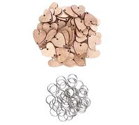 CIMAXIC Accessoires De Panneau Suspendu en Bois Khaki 50 Pièces pour Utilisation De Rappel Taille 3.10X3.10X0.30Cm - IdéAl pour CréAtions Artisanales Et DIY pour Noel,Les FêTe Et la Mariage