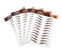 CIMAXIC Autocollants Sourcils Marron Tatouage Sourcils Temporaire à Décoller Étanches pour Maquillage, 5 Feuilles 11 Paires par Feuille pour Tenue Toute la Journée