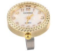 CIMAXIC Bague montre à quartz - Montre numérique ovale pour femmes et hommes - Mini unisexe ajustable en métal, idéale pour le bureau ou la maison